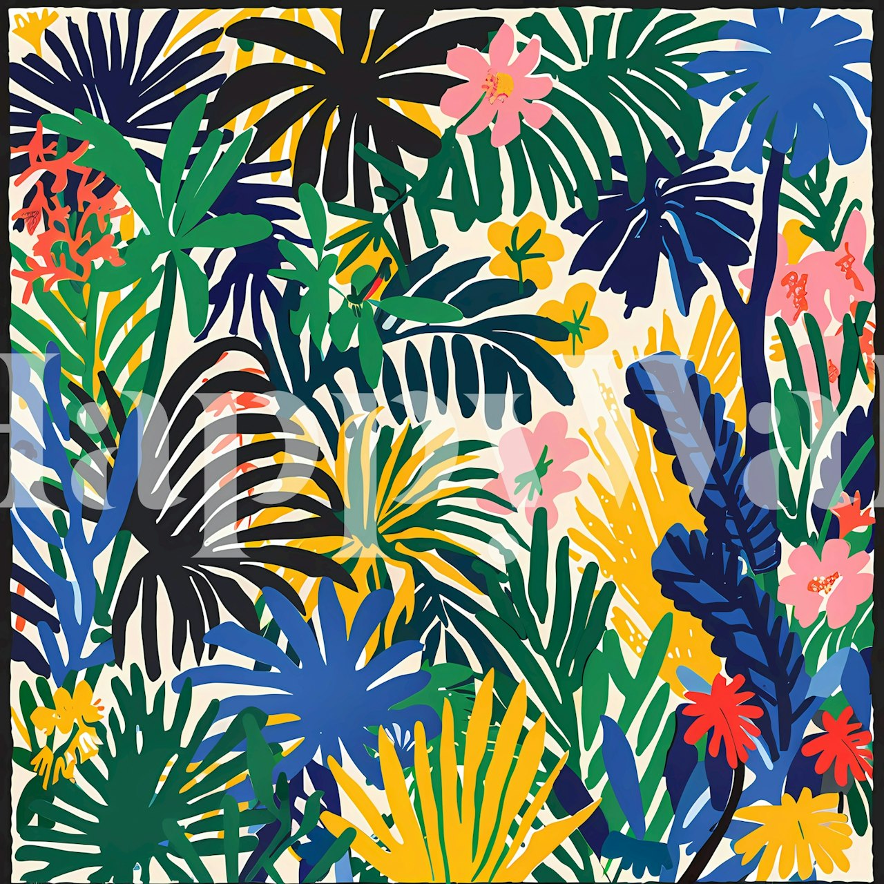 Tropical Garden 43 wallpaper in a room