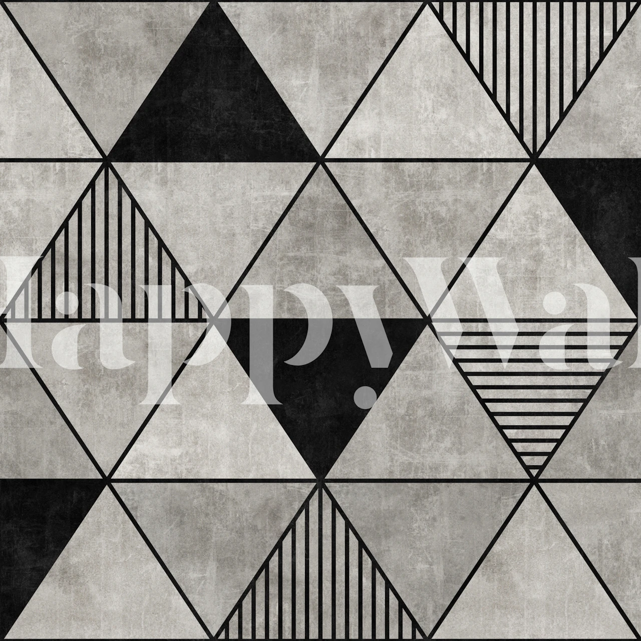 Papier peint mural à motif de triangle en béton géométrique abstrait