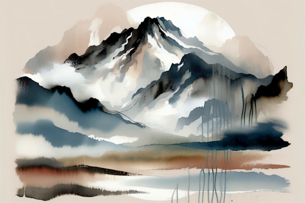 Zen Mountain Reflection