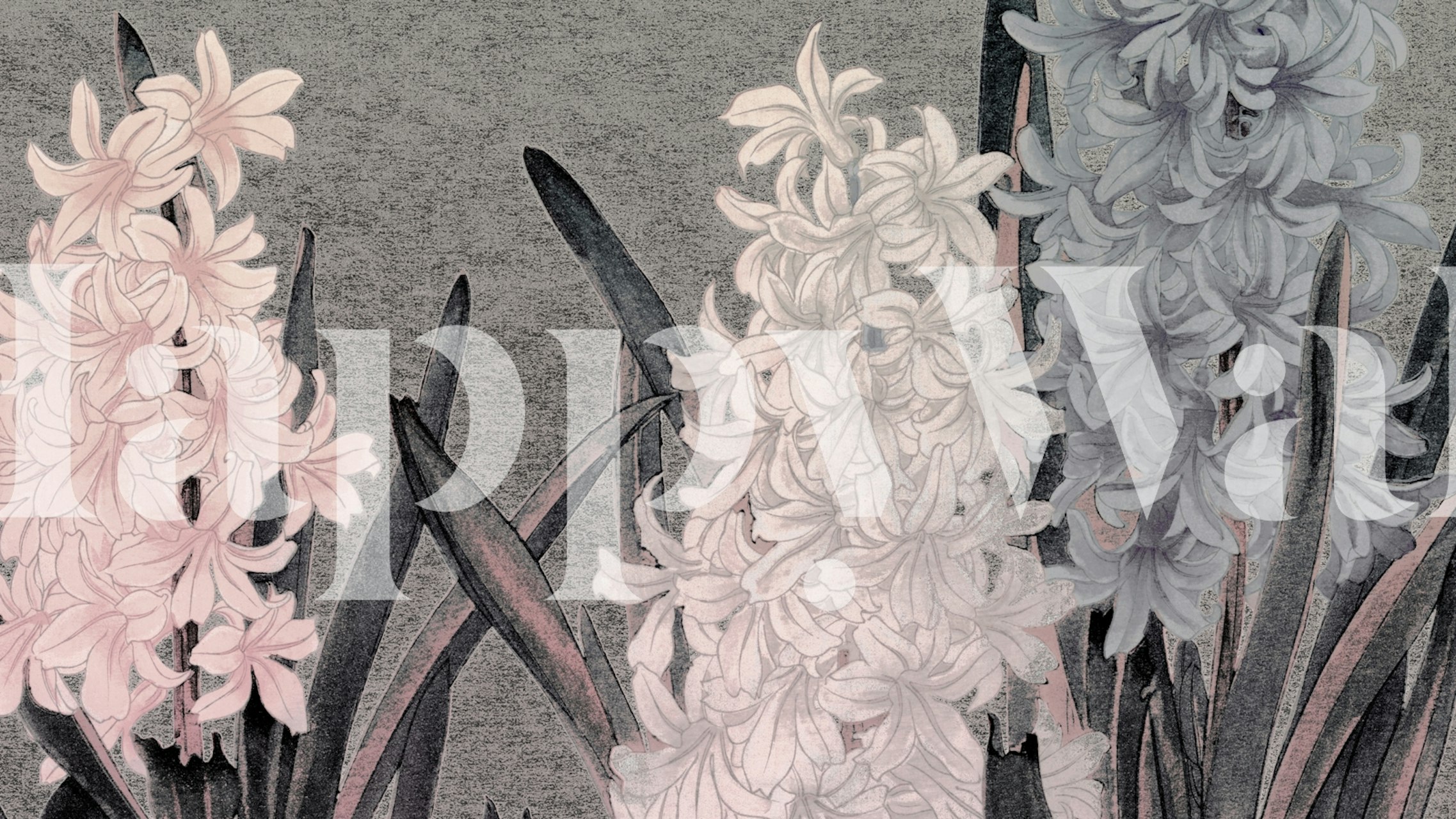 Eterisk Hyacinth Garden tapet i et rom