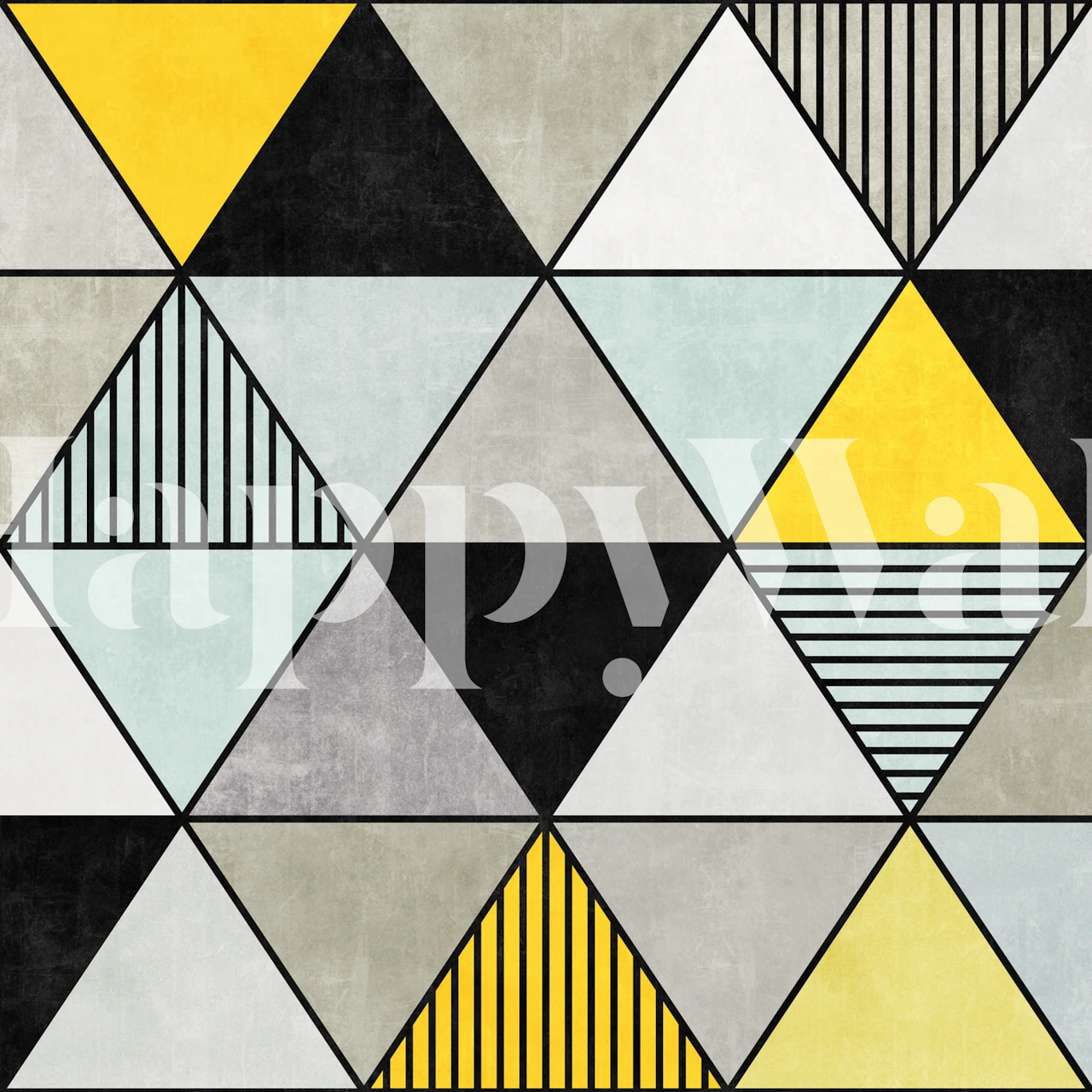 Tapeta Colorful Concrete Triangles 2 u prostoriji