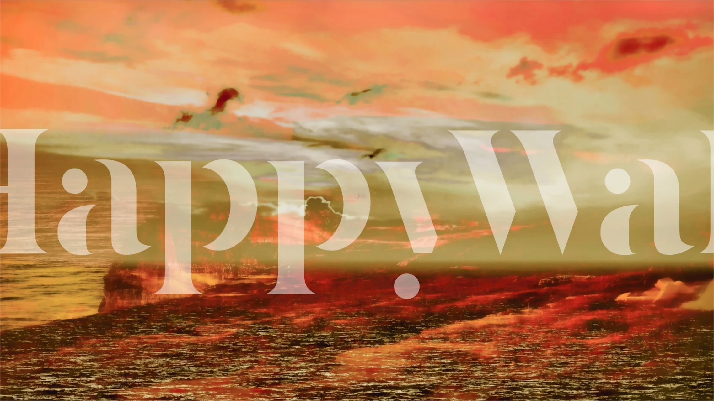 carta da parati Amber Sunset Seascape in una stanza