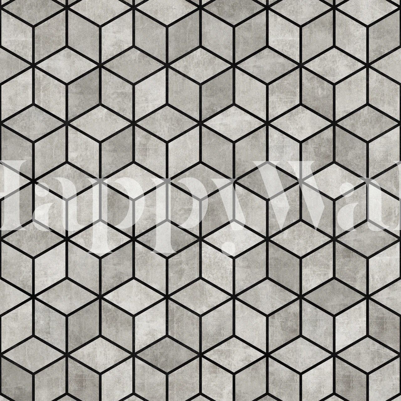 Concrete Cubes wallpaper in a modern room