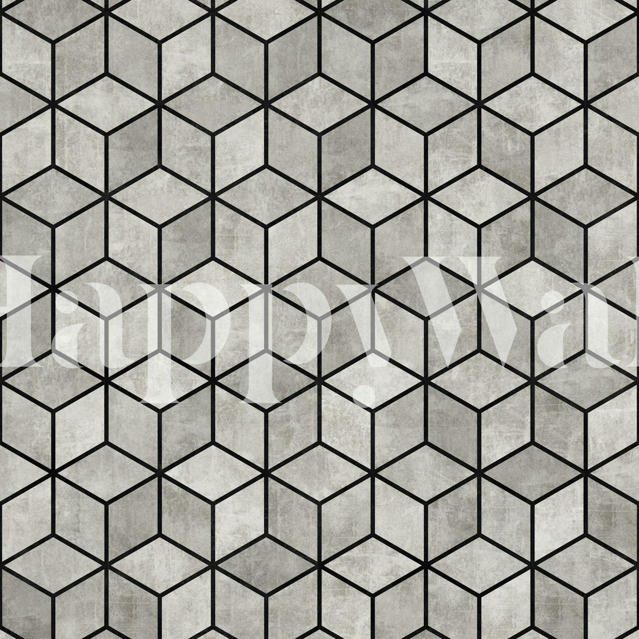 Concrete Cubes wallpaper in a modern room