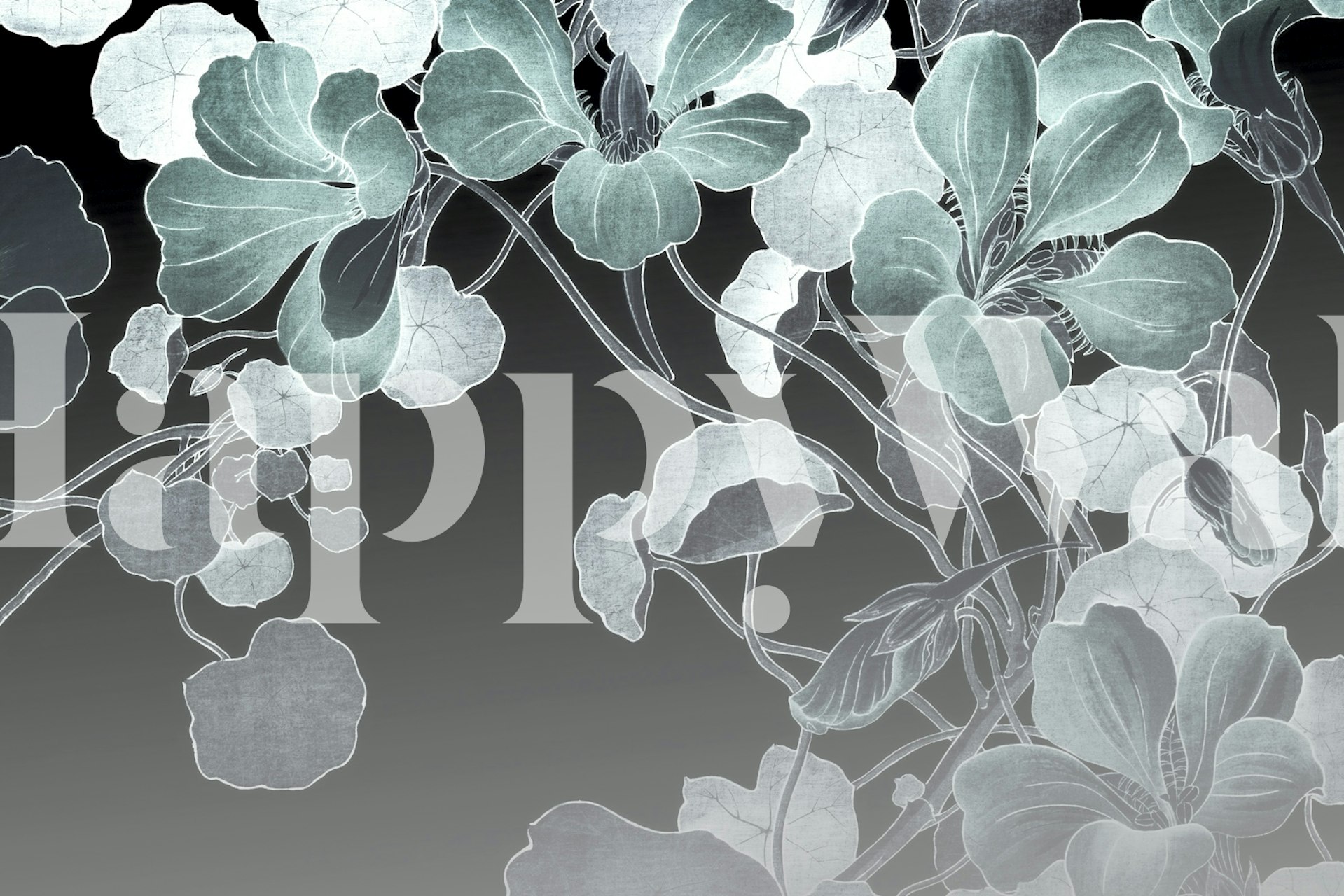 Floral wallpaper design featuring serene petals