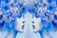 Blue Blossom Dreams wallpaper