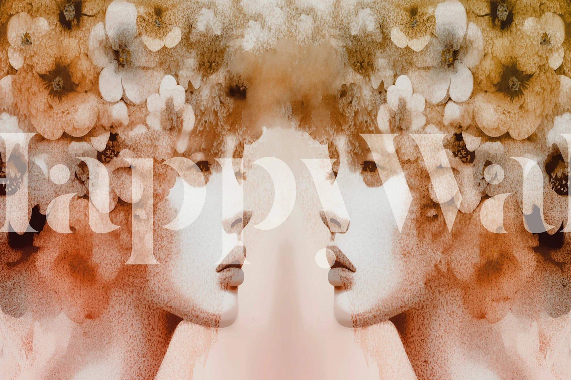 Tapeta Floral Essence Art w pokoju