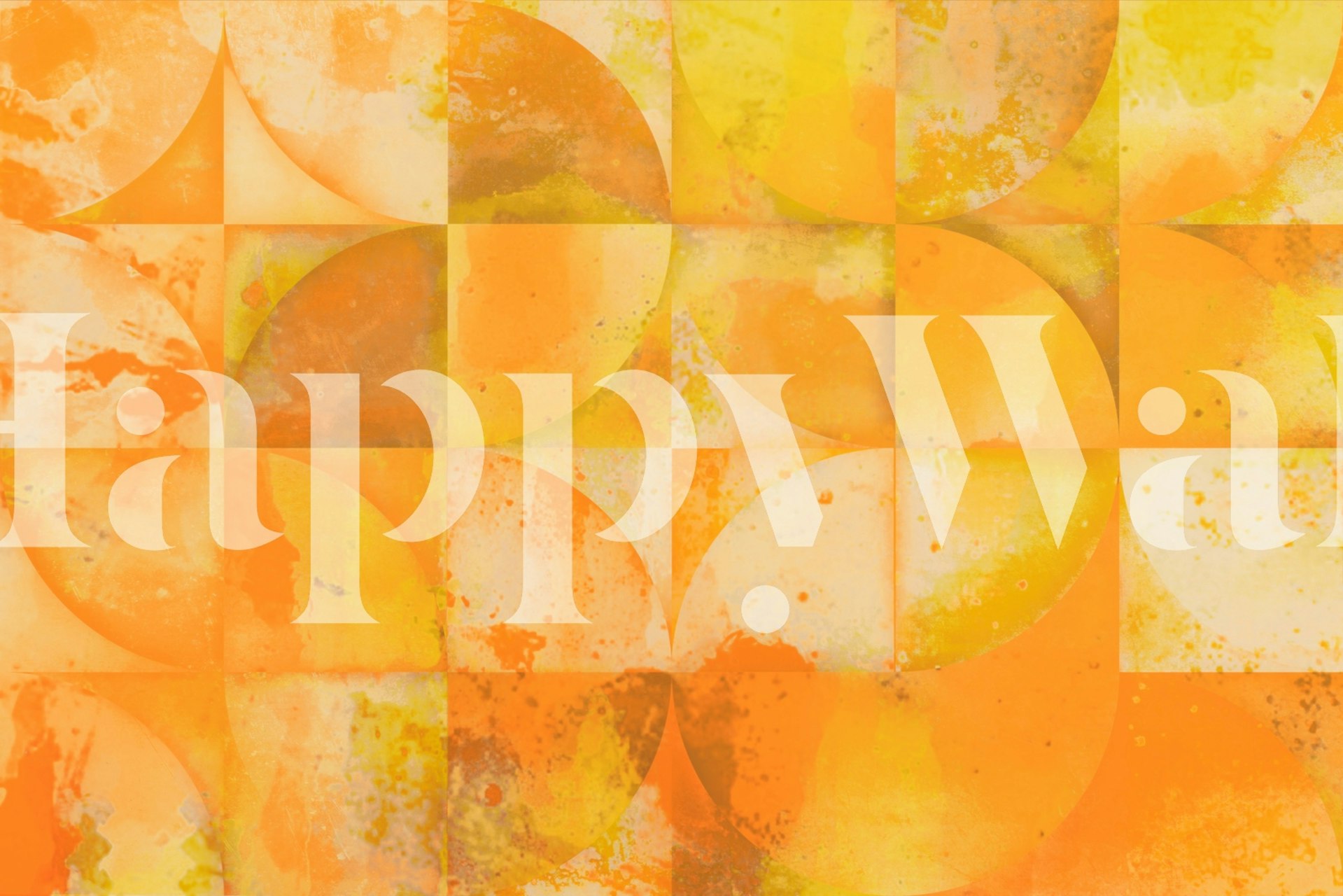 Amber Light Collage wallpaper in a room