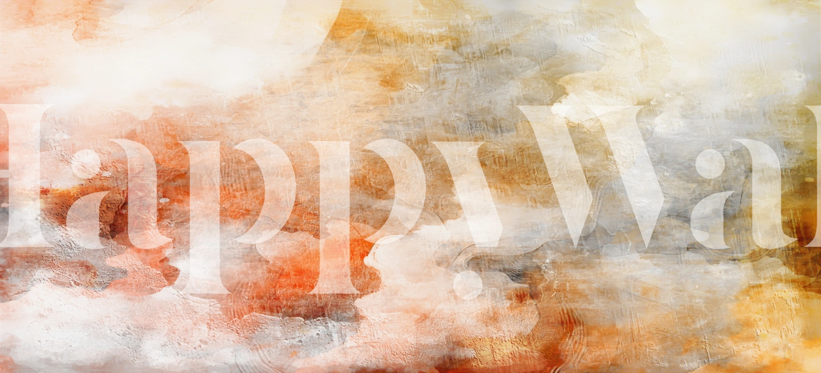 Autumn Haze Abstract wallpaper in a room