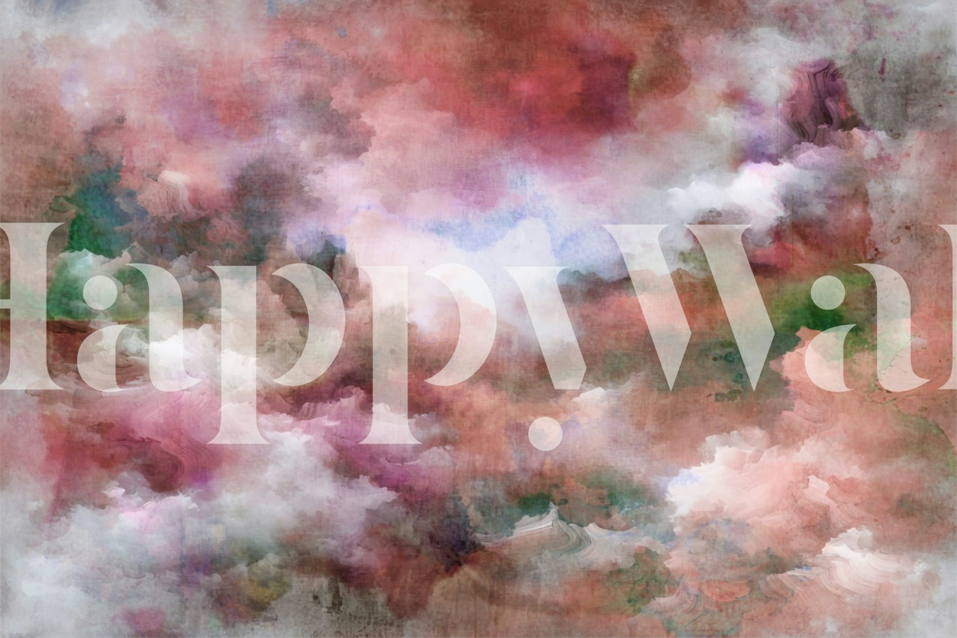 Soft pink and peach abstract cloud wallpaper
