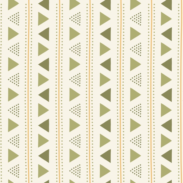 Boho triangle stripes cream