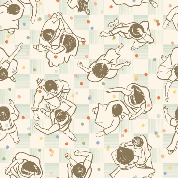 Ballroom dance party confetti large - ecru