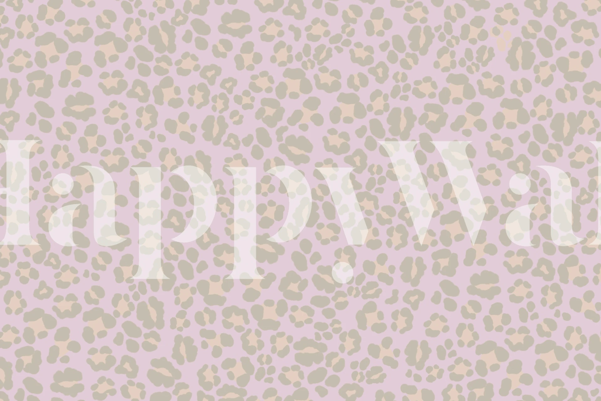 Pink leopard print pattern with beige spots wallpaper