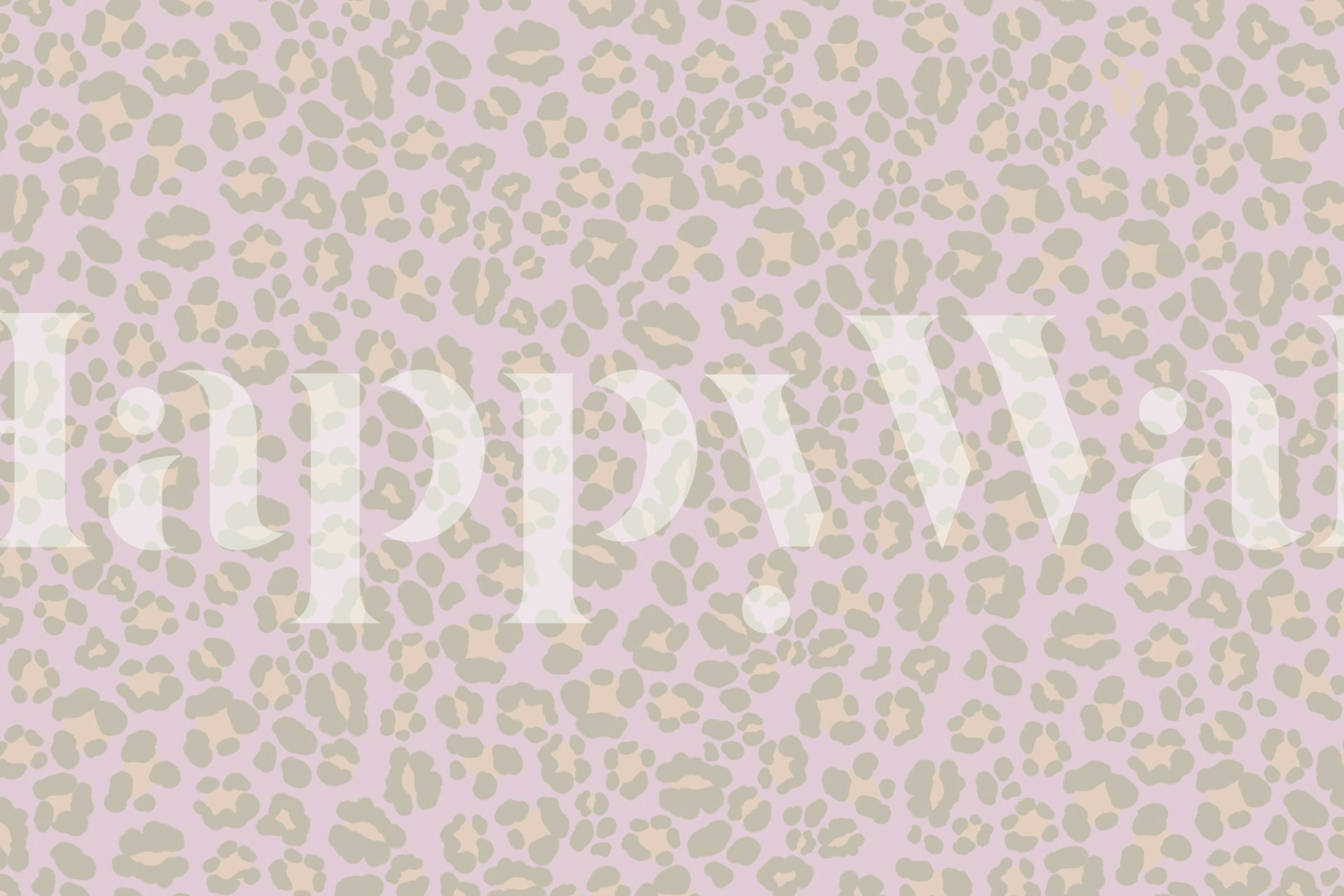 Leopard Print Glam behang in een kamer