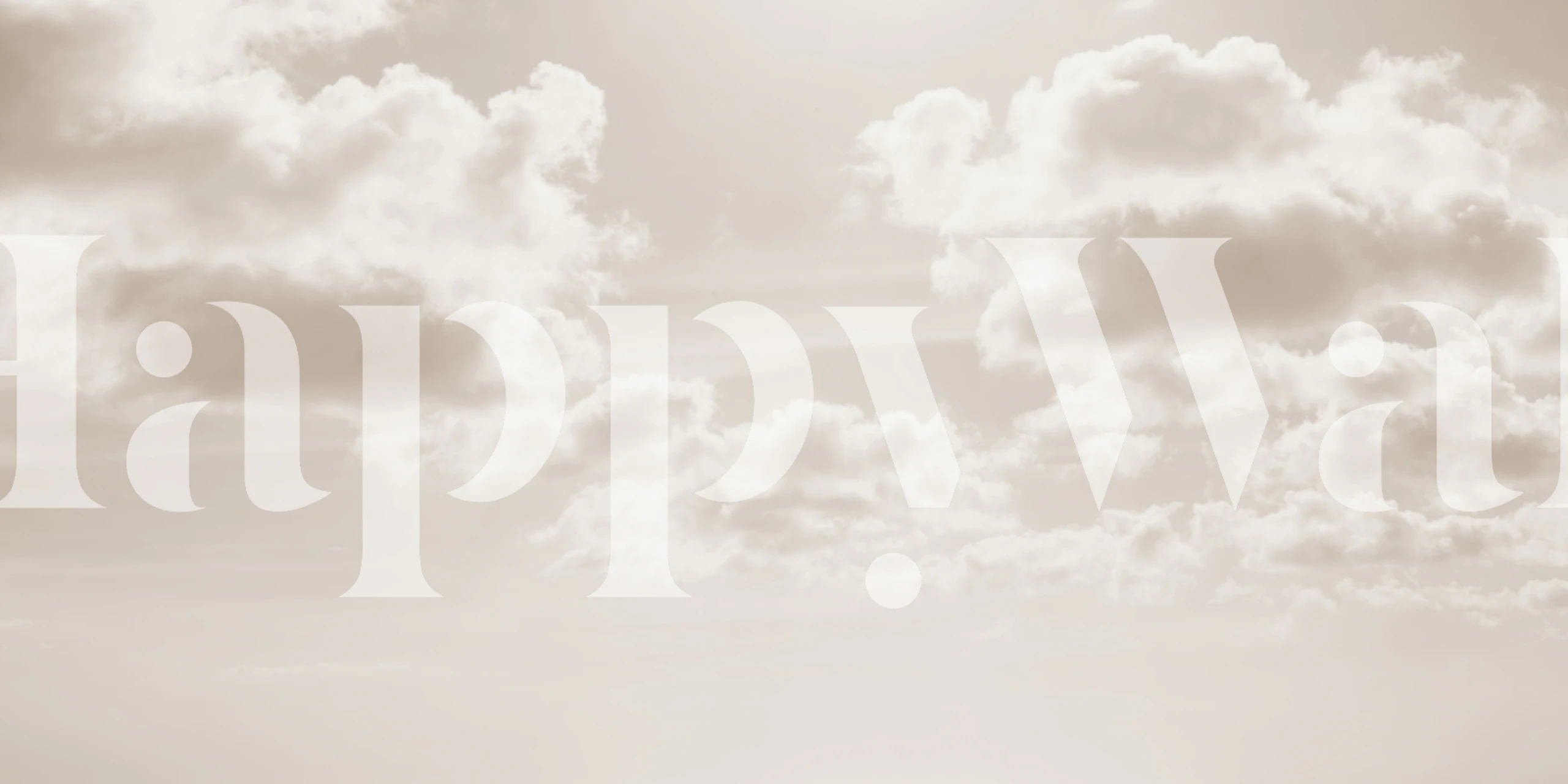 Soft beige clouds wallpaper in a room