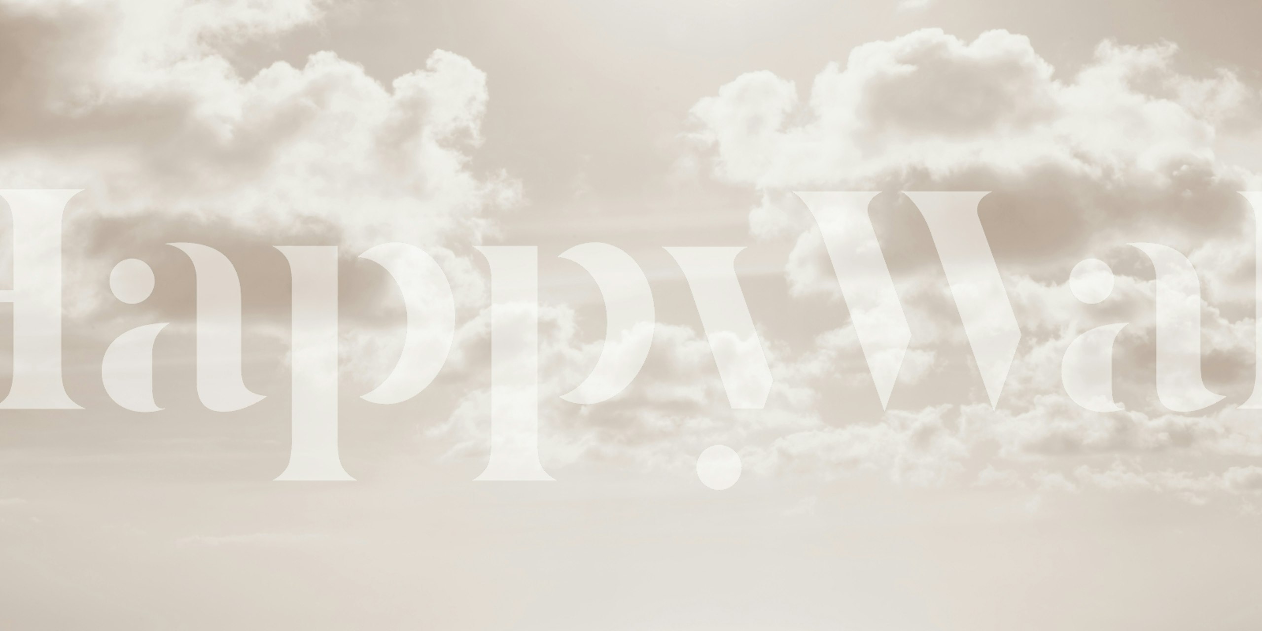 Soft beige clouds wallpaper in a room