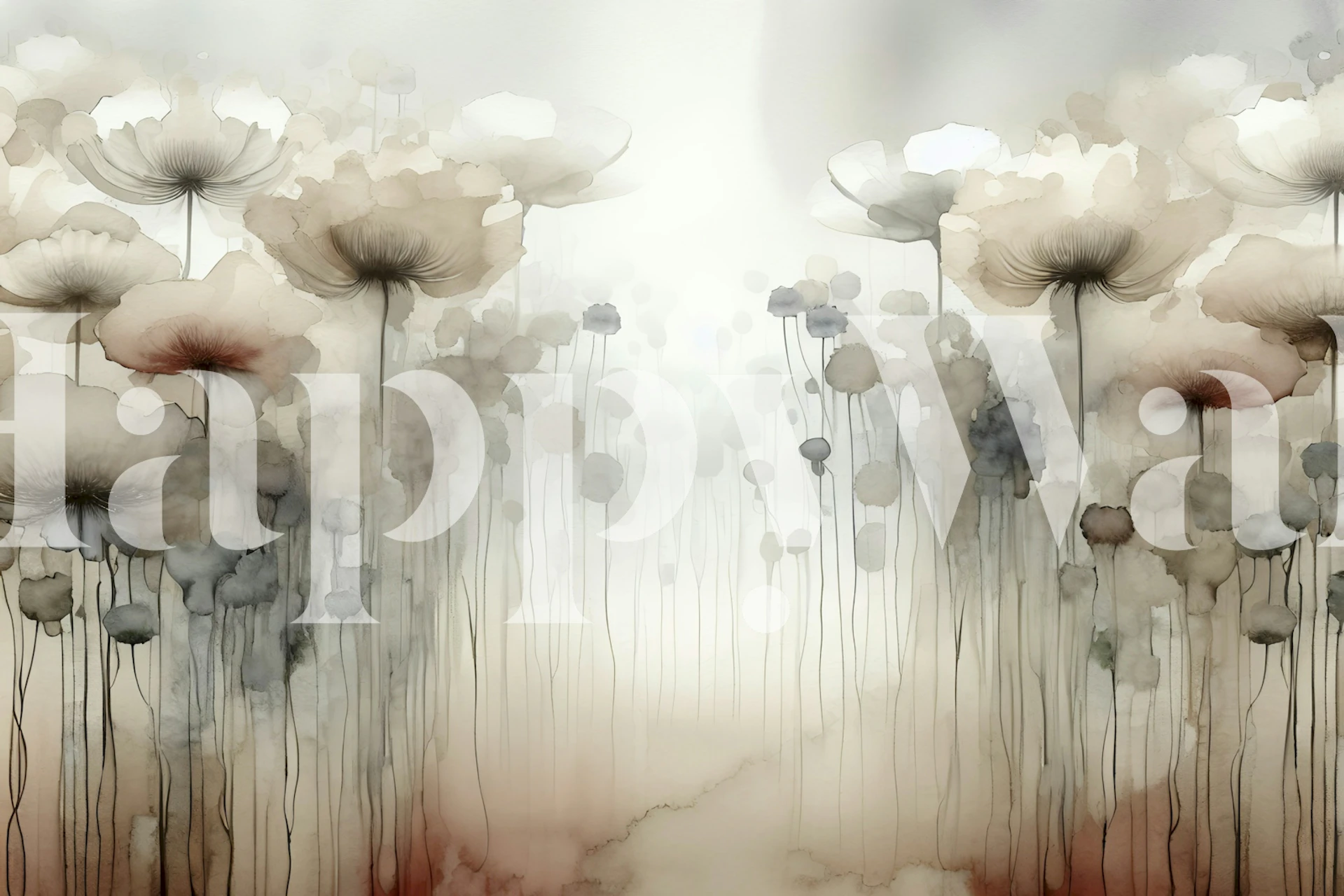 Dreamy Blossom Haze behangontwerp in een kamer