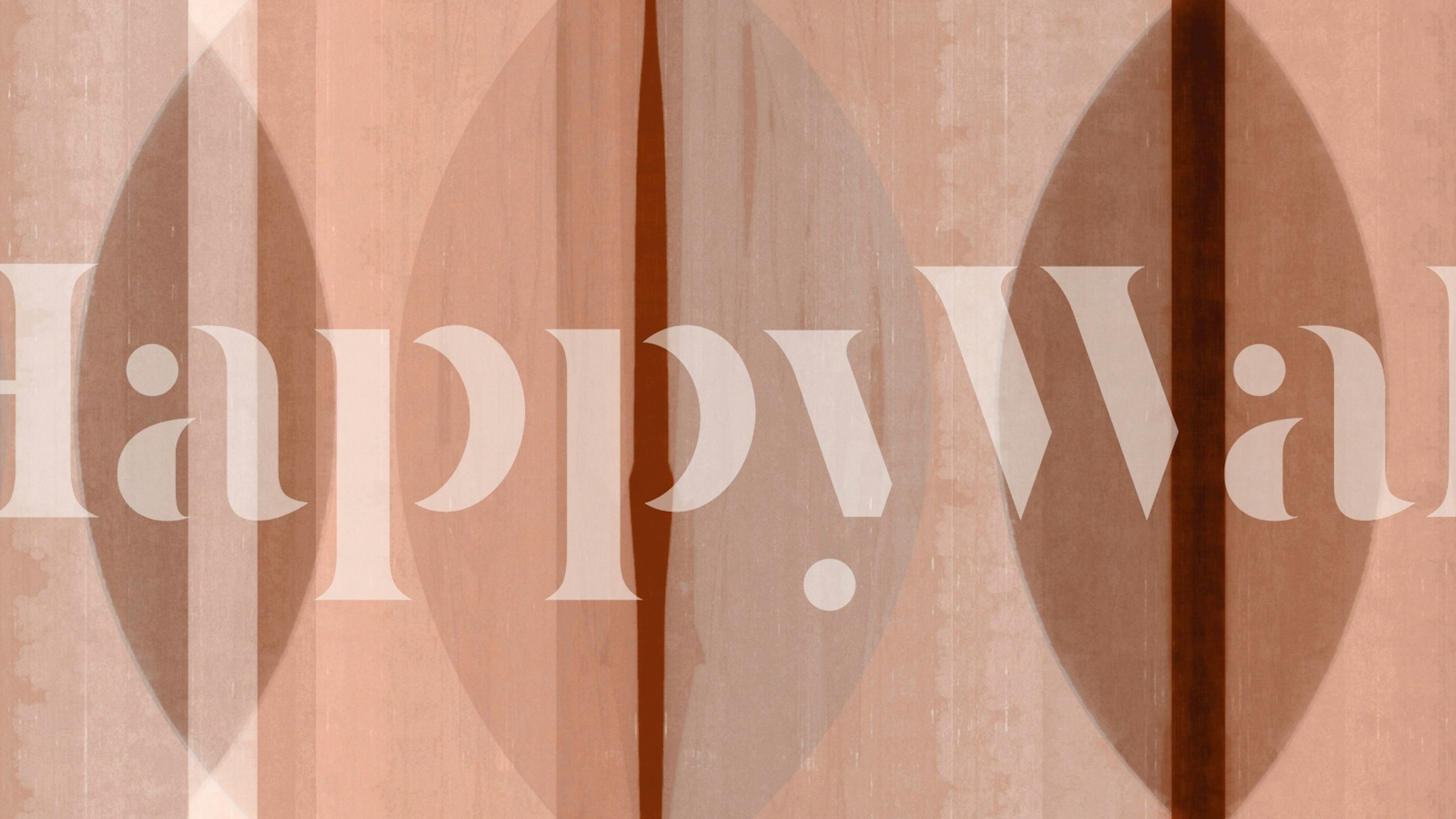 Retro Earth Tone Art wallpaper in a room