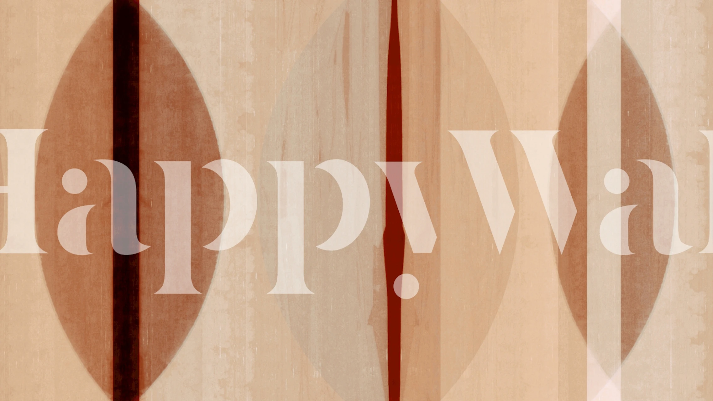 Papel de parede Burnt Sienna Shapes exibido em um quarto