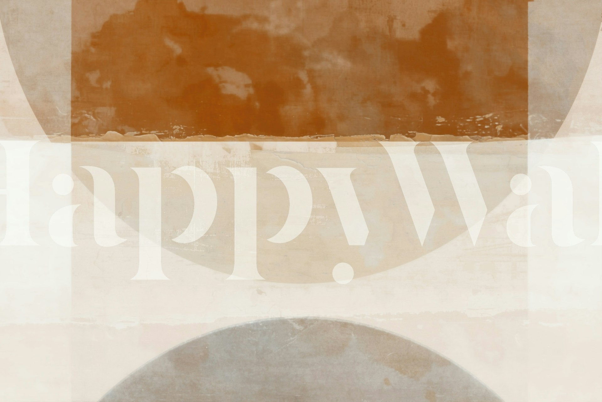 Geometric pattern in sandy tones, cream and brown wallpaper