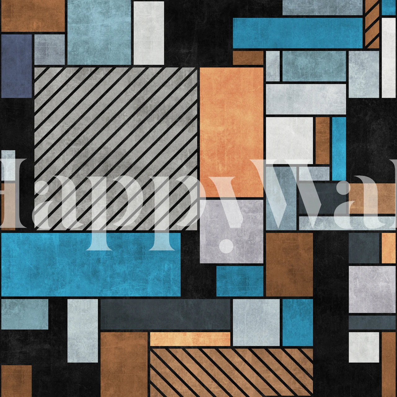 Random Concrete Pattern behang in een kamer