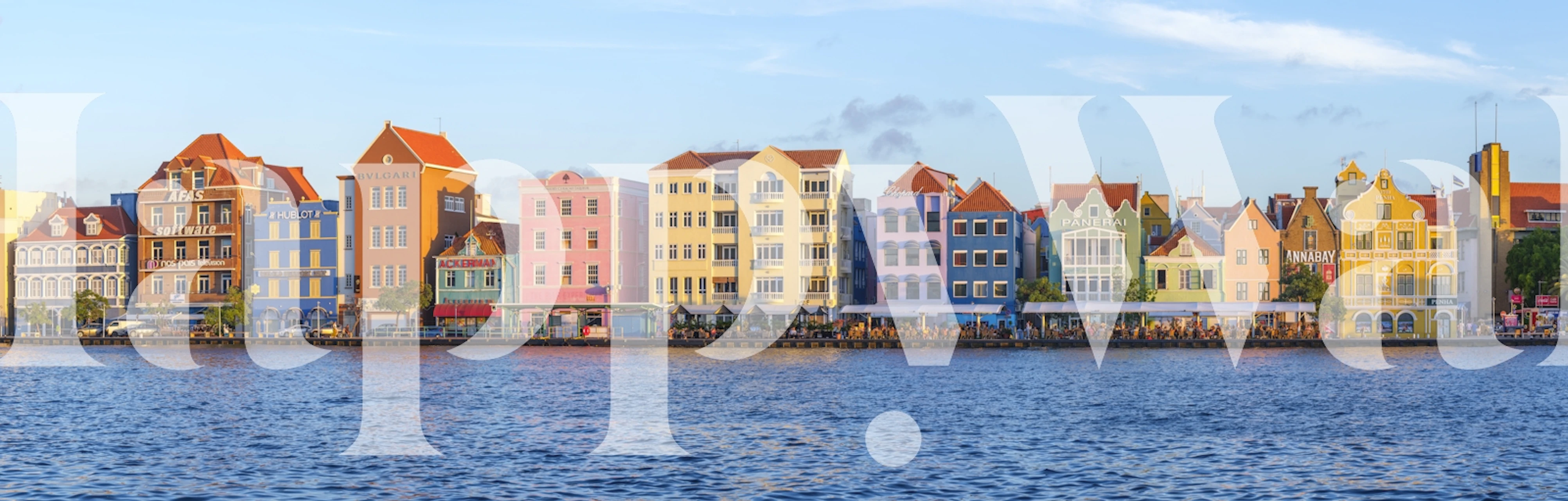 Willemstad Waterfront fargerik tapetdesign