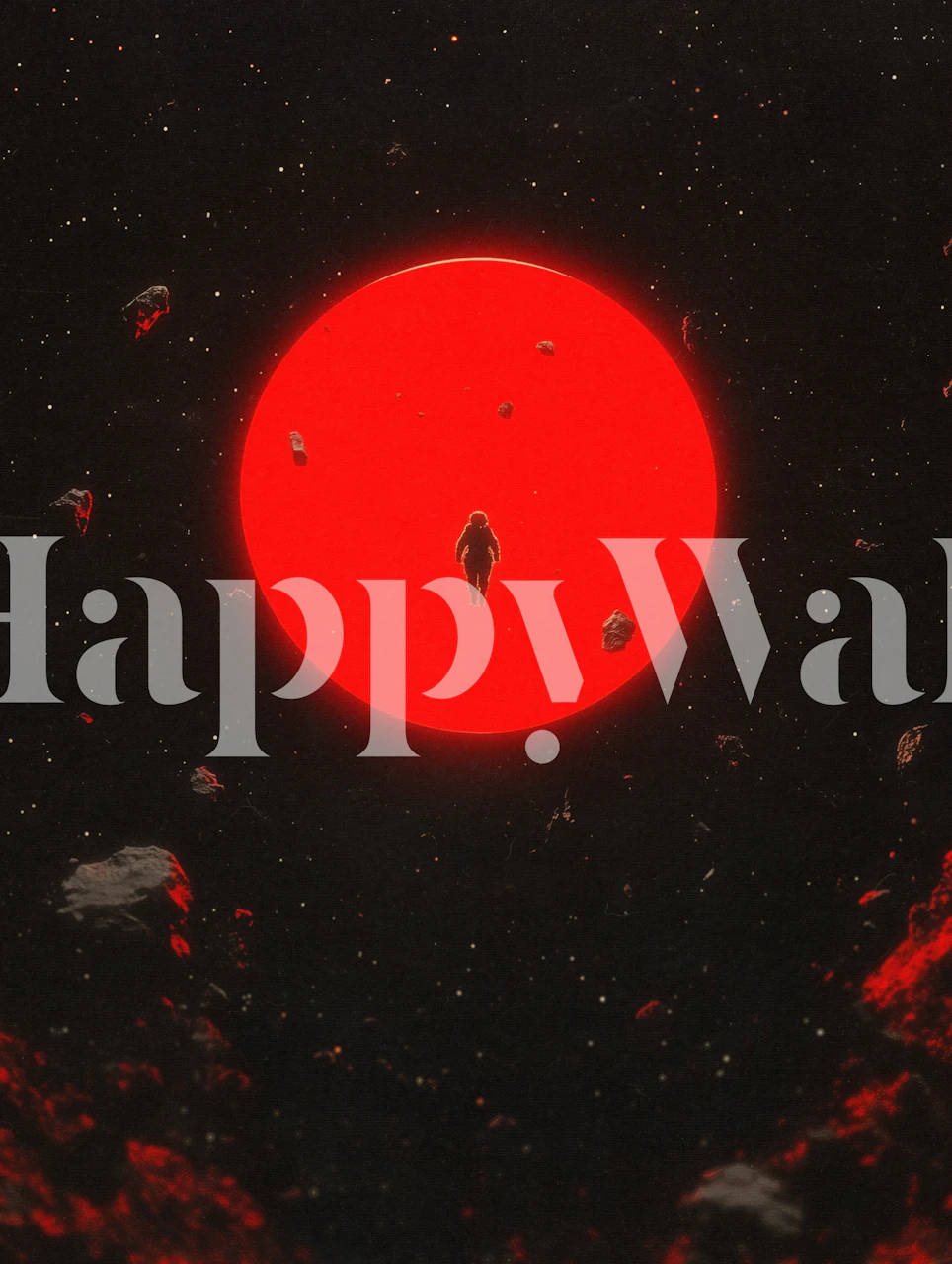 Red Moon Ascension wallpaper in a room