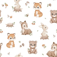 Little Woodland Friends tapet