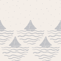 Coastal Sailboat Design for Kids room tapet