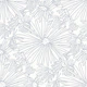 Blue Sketchy Daisies on white