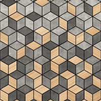 Concrete and Wood Cubes tapetit