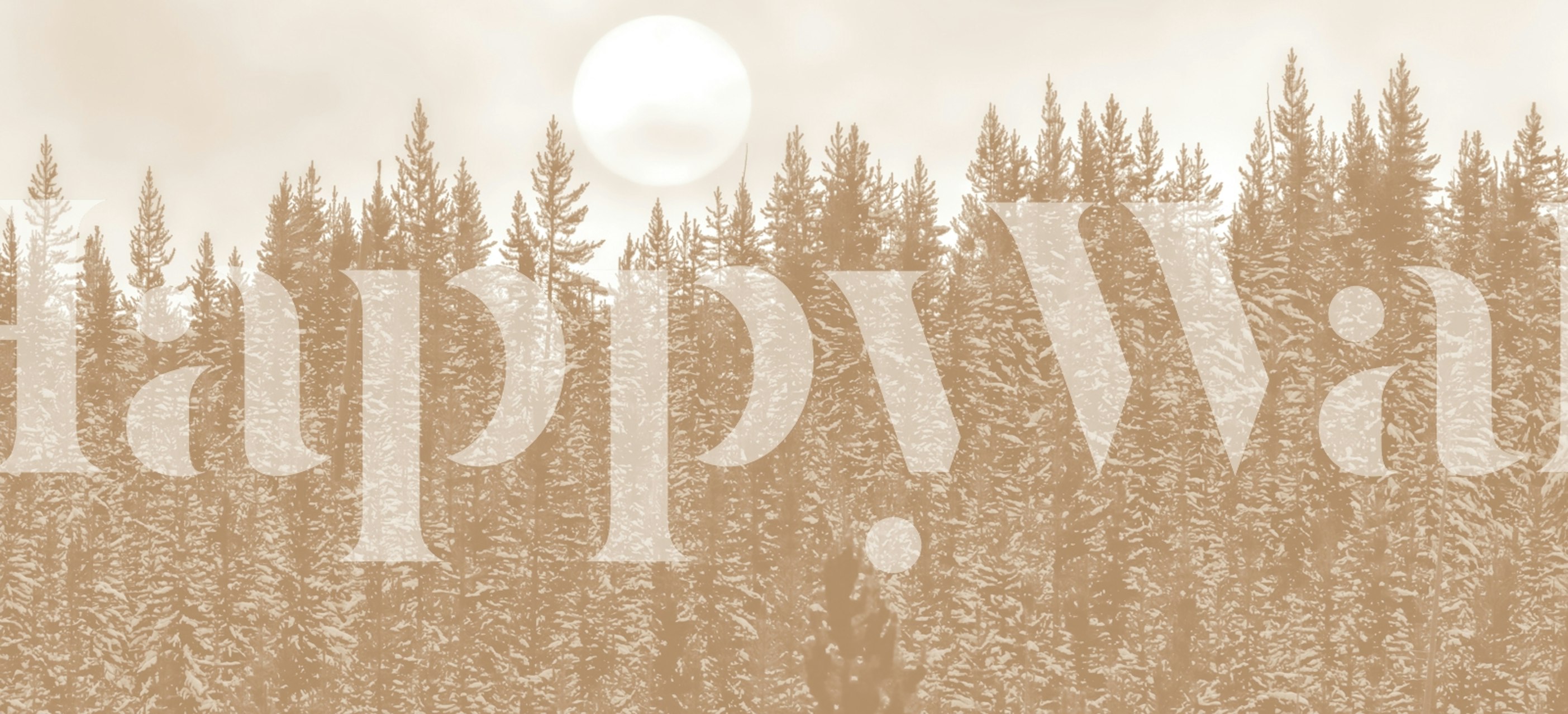 Golden Pine Serenity wallpaper in a room