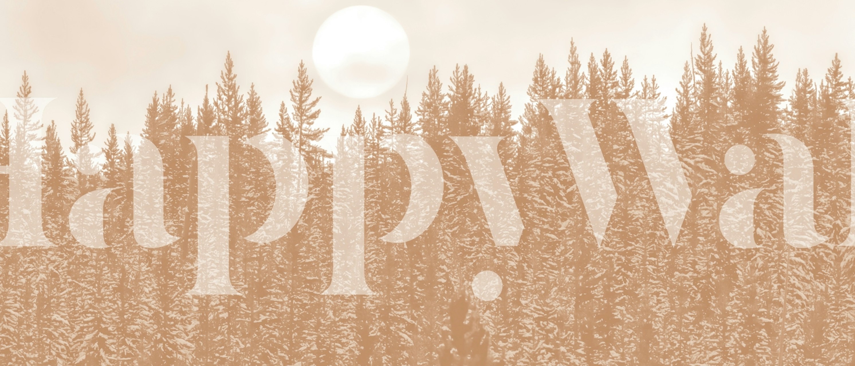 Tapeta Golden Pine Serenity u sobi