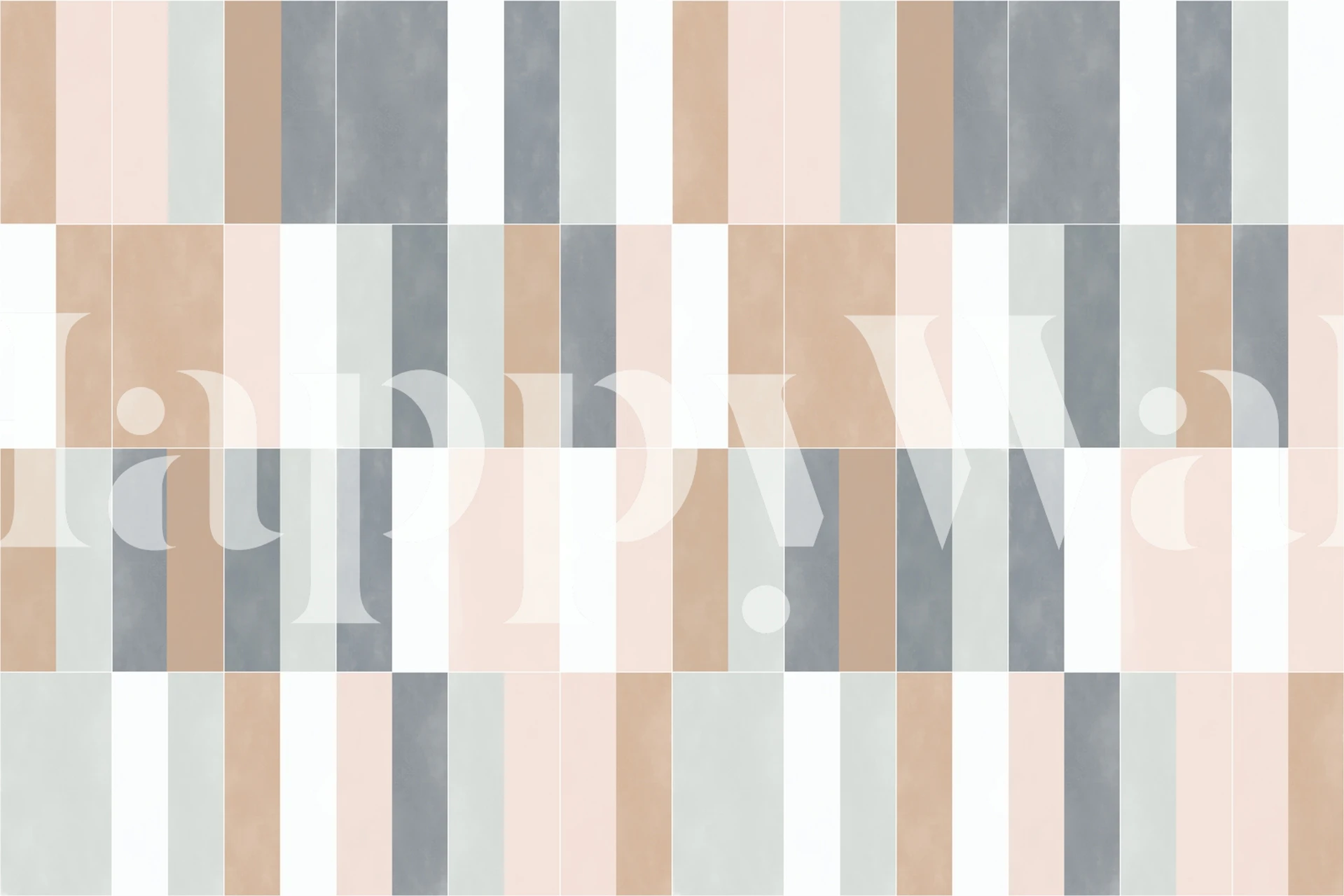 Muted pastel geometric tile pattern wall mural