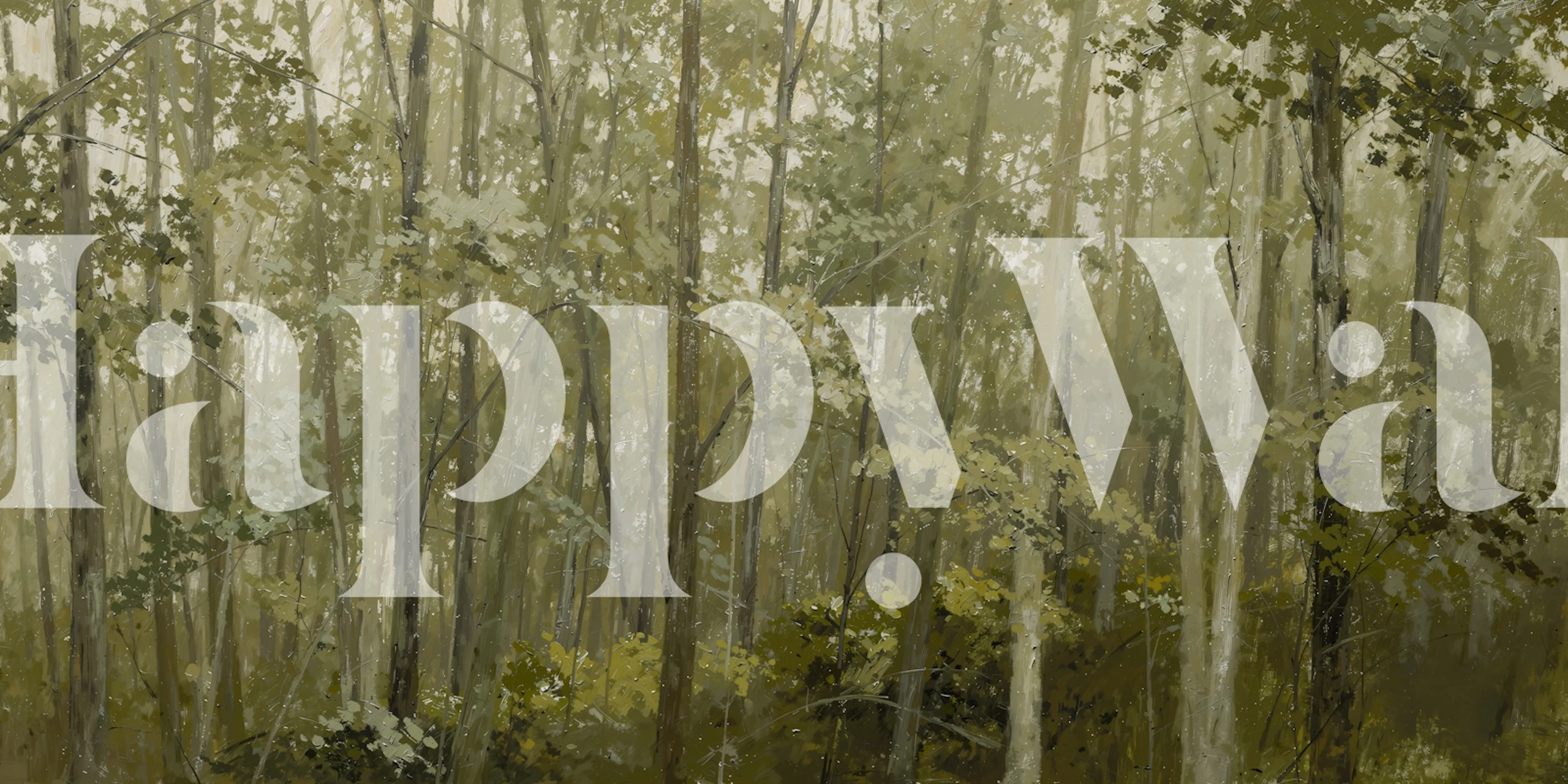 Monochrome Forest Dream tapeta u sobi