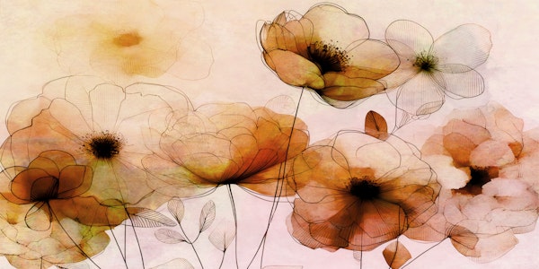 Amber Blossoms Art Decor