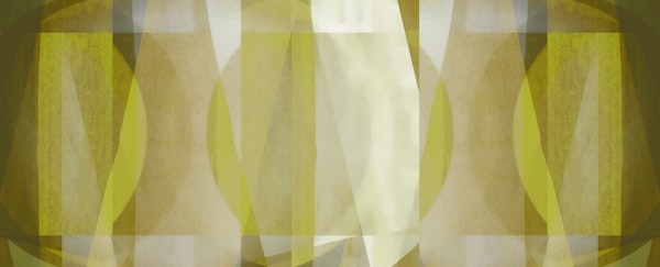 Layered Bauhaus Mosaic Canvas