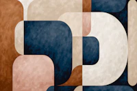 Earthy Geometric Bauhaus Shapes carta da parati