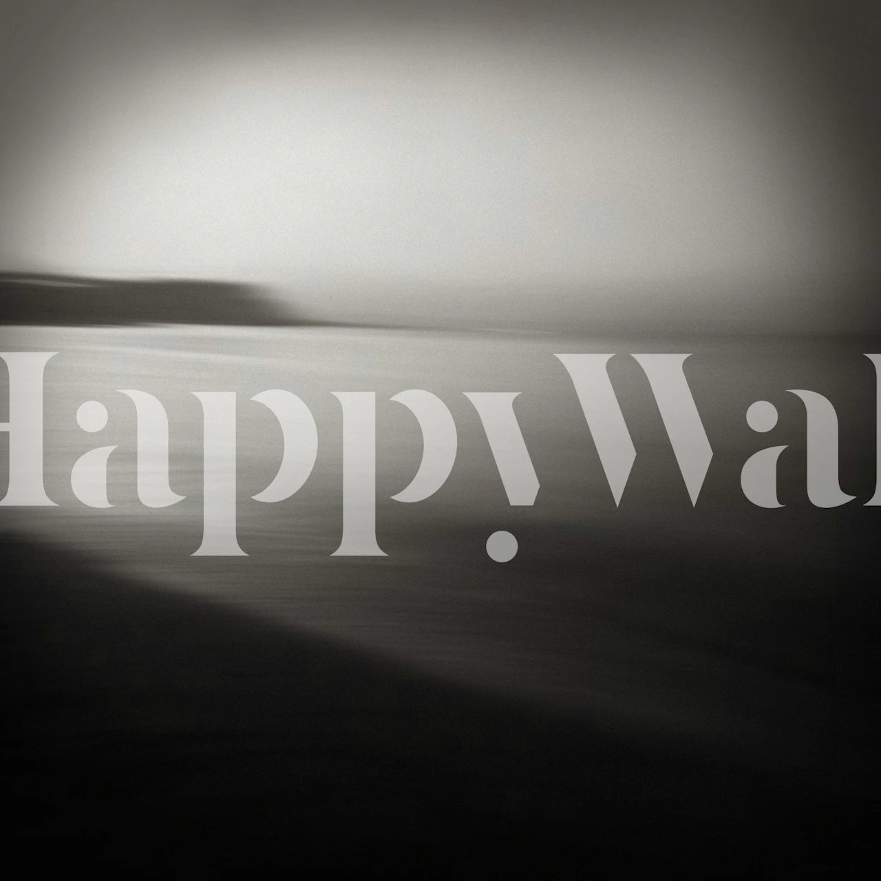 Black and white abstract coastal landscape wallpaper