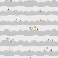 Playful Shoreline Swimmers Charm.Unisex style tapete