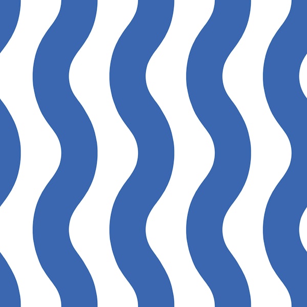 Cobalt Blue and White Nautical Waves 2