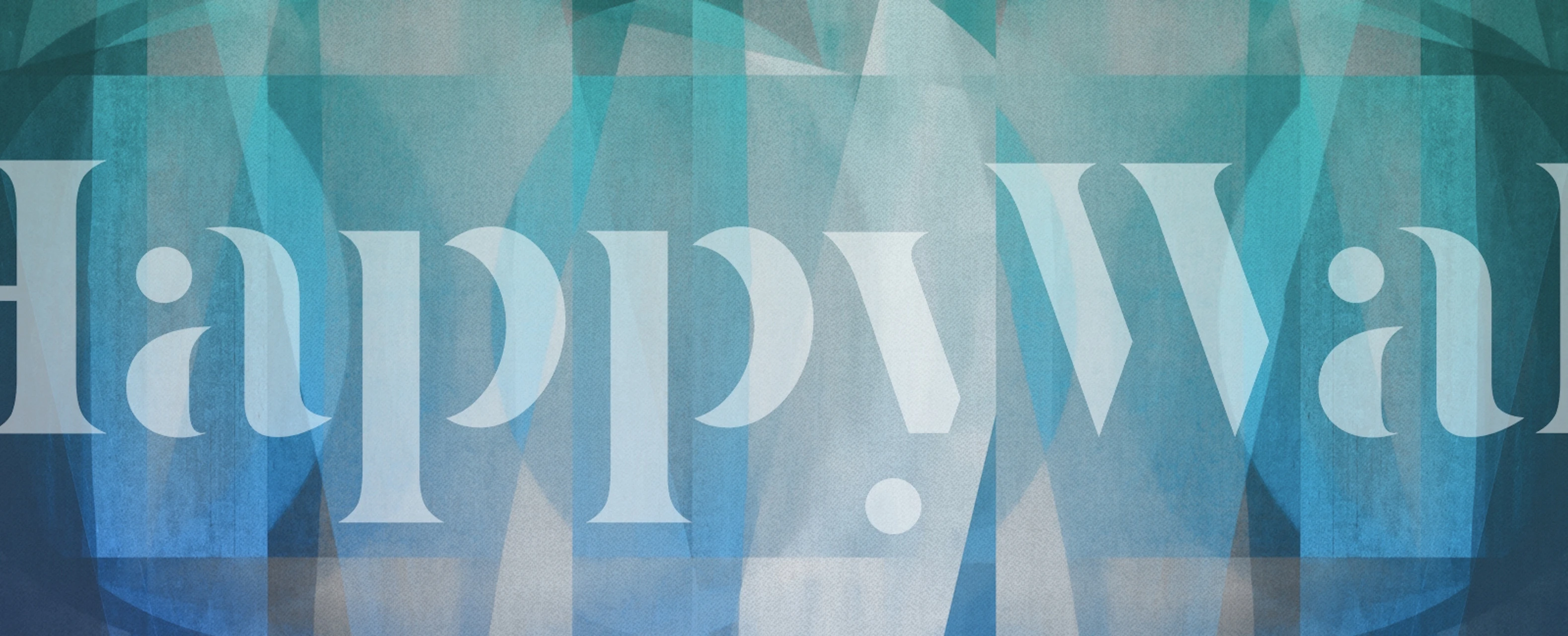 Icy Blue Bauhaus Dreamscape wallpaper displayed in a room