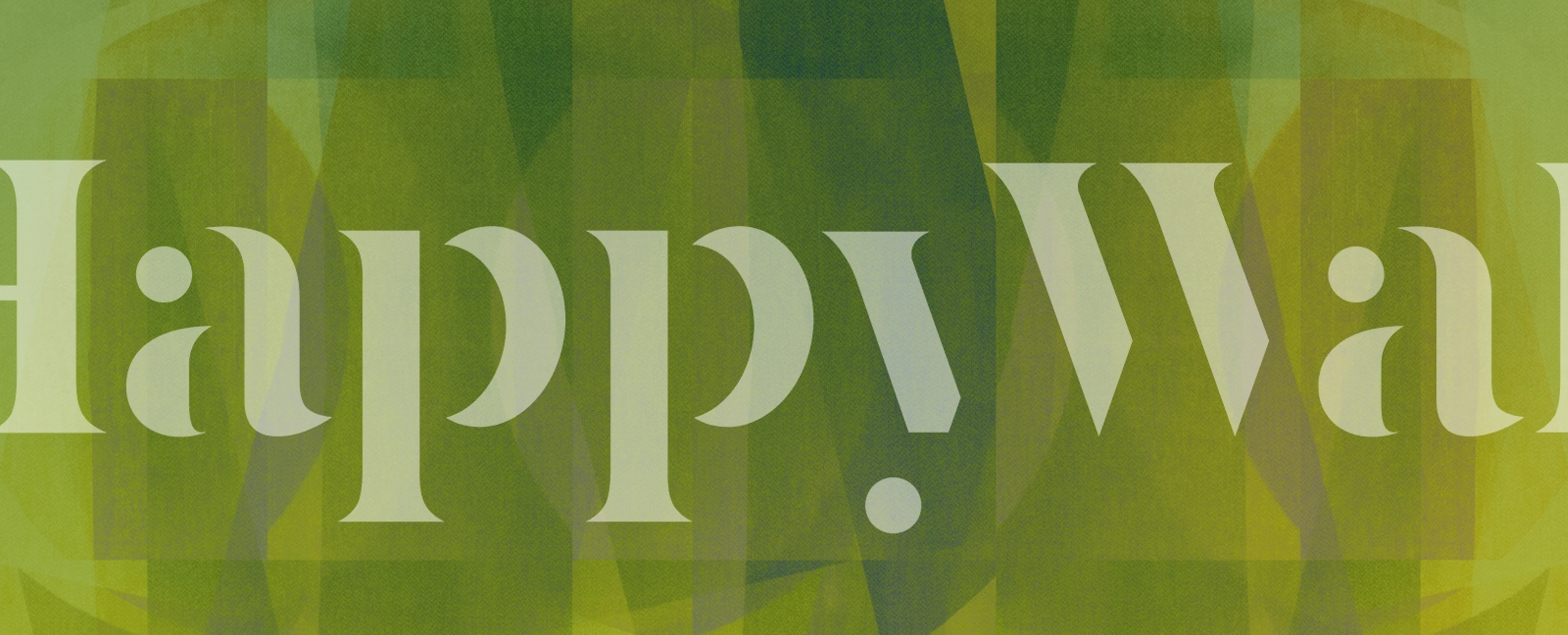 Geometric shapes in varying green tones wallpaper