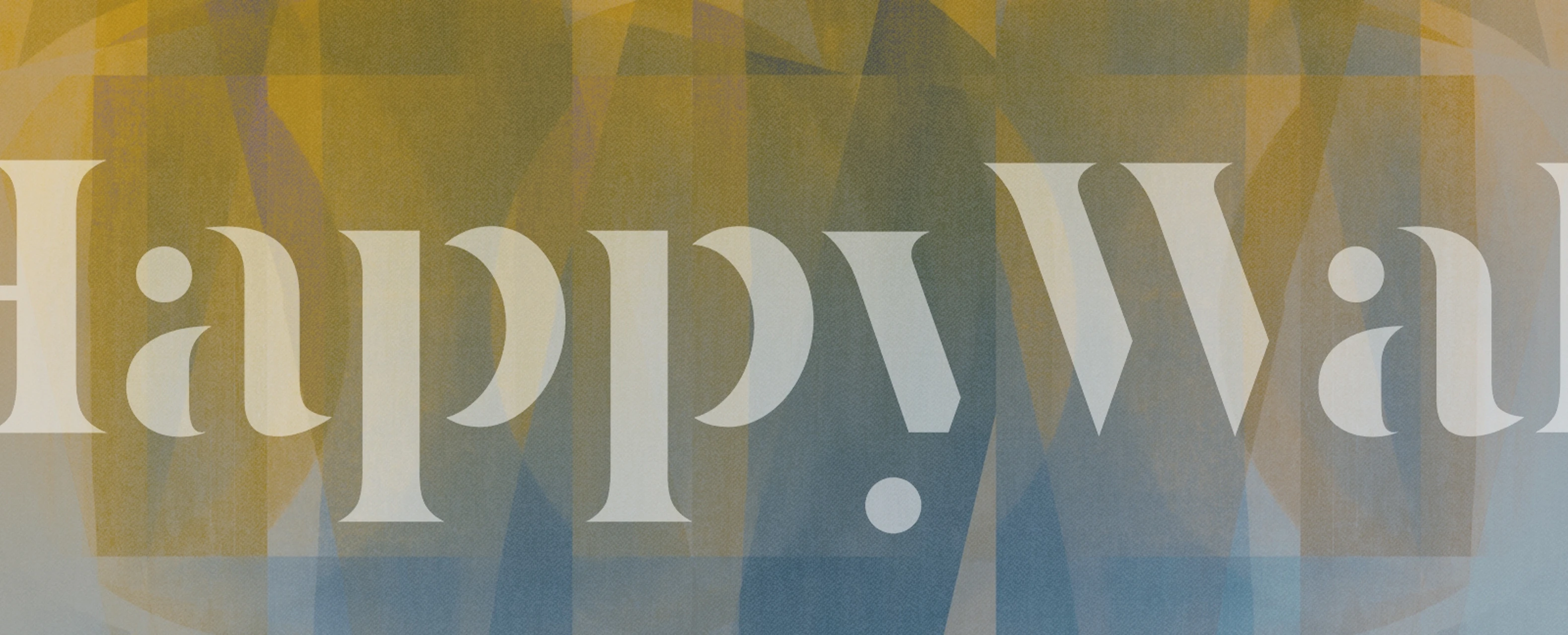 Abstract geometric shapes in gold and blue wallpaper