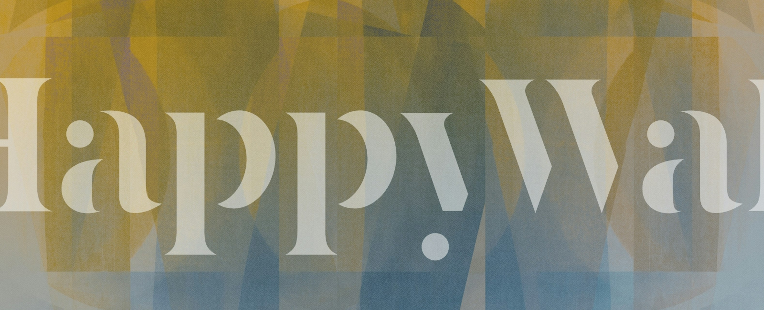 Abstract geometric shapes in gold and blue wallpaper