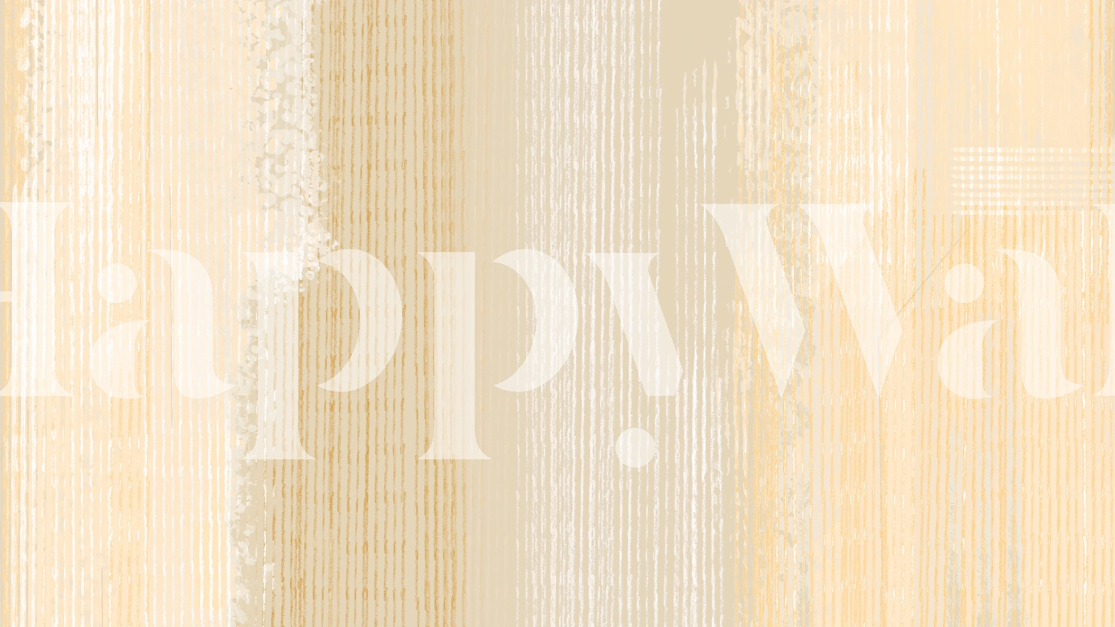 Creamy gold textured wallpaper featuring soft stripes and a subtle sheen.