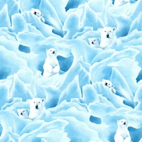 Arctic Polar Bear Family in Glacier Ice tapete