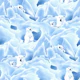 Arctic Glacier Polar Bear Family in Blue Ice