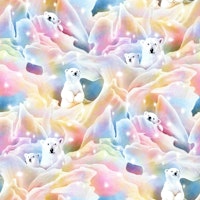 Arctic Glacier Polar Bears in Northern Lights tapete