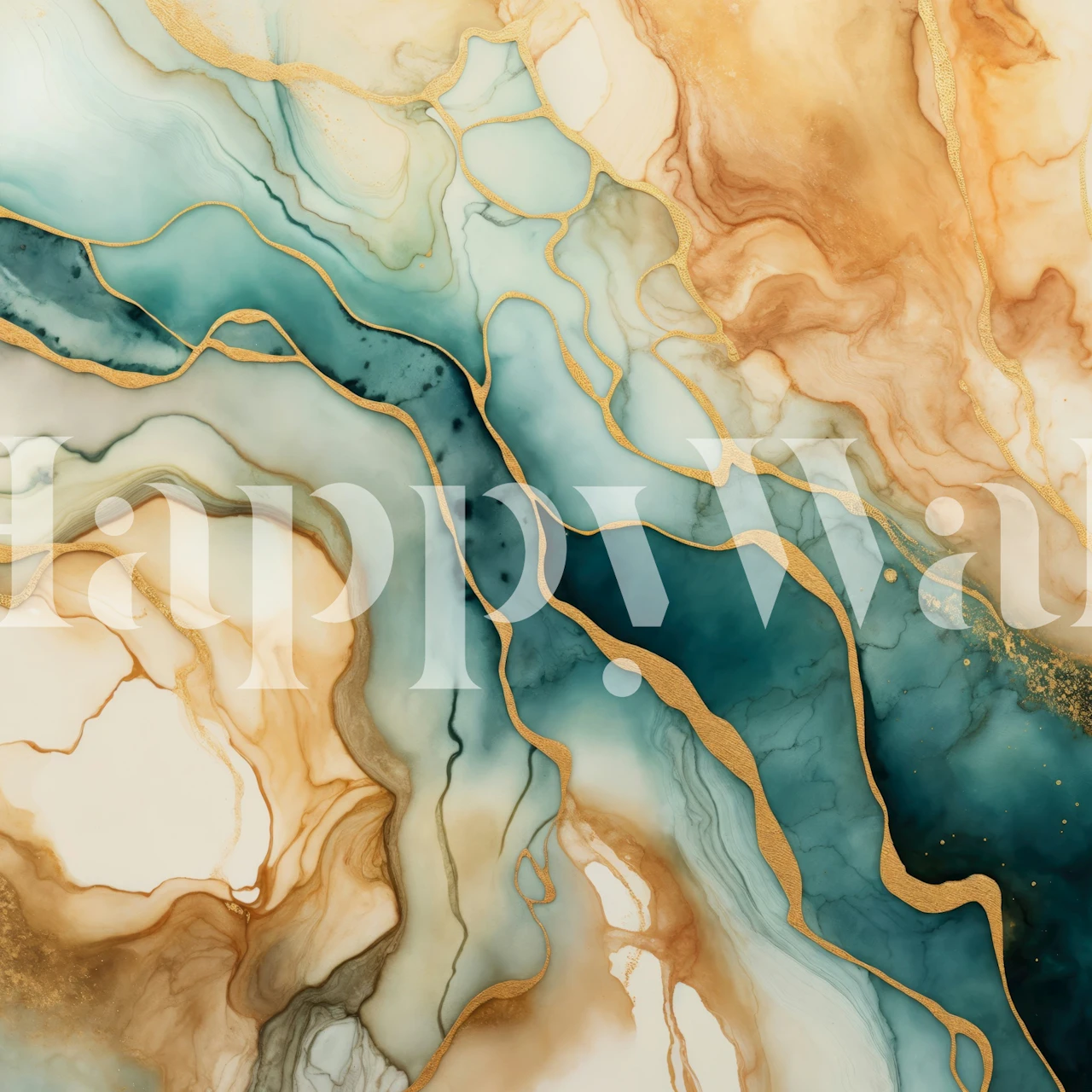 Emerald Flow Luxury wallpaper in a room